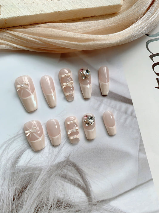 Elegant Ballerina Pink Press-On Nails