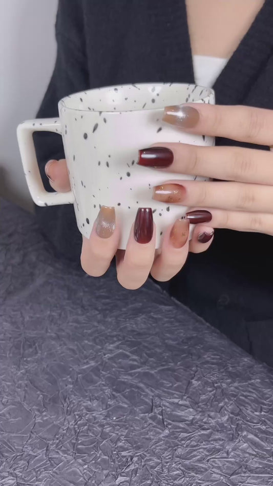 Cappuccino Glitz Press-On Nails